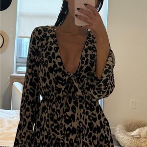 Leopard Print Mini Dress
